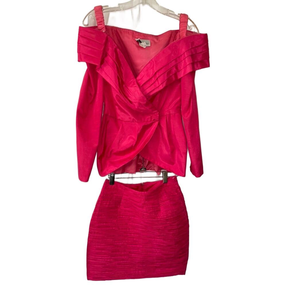 Electric Pink Jacket/Mini-skirt